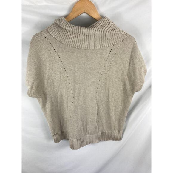 J Jill Wearever Short Sleeve Knit Sweater Tan Size XS Petite - Picture 3 of 3
